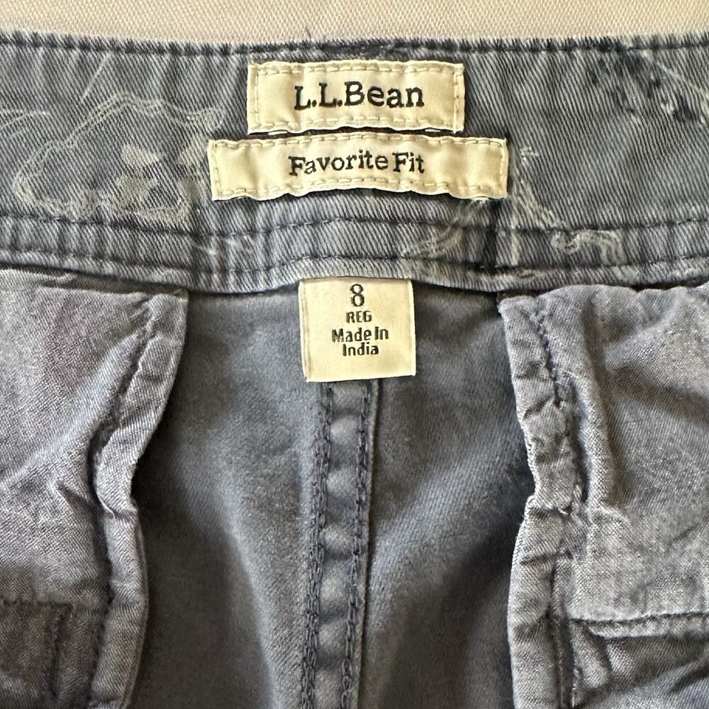 L.L. Bean Women 8 Shorts 8” Inseam, Perfect fit, Nautical Print, Blue, Retro - Picture 6 of 10
